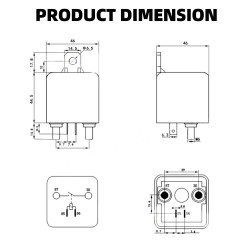 COIL 72V DC-DC Relay 200A Automotive Heavy Duty High Current Starting